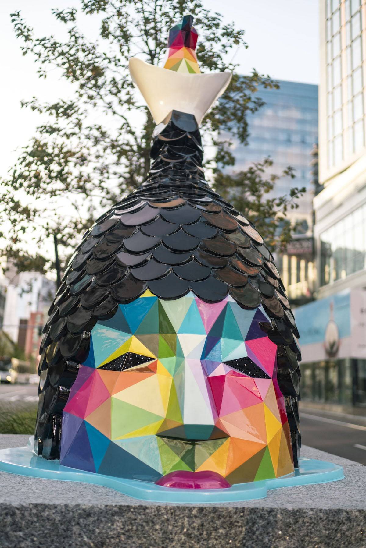 Okuda San Miguel sculpture Boston Seaport