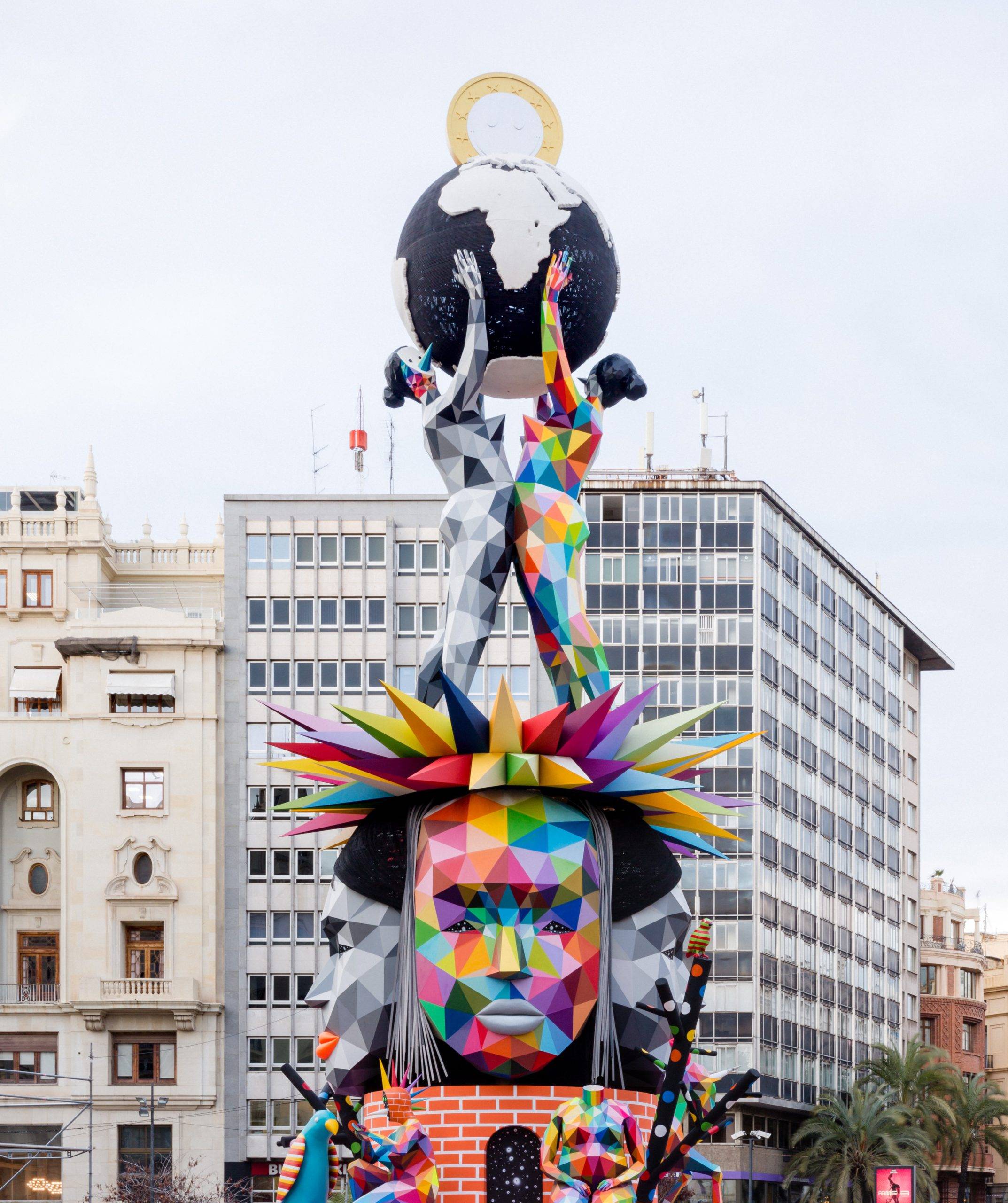 Okuda San Miguel faceless colorful figures
